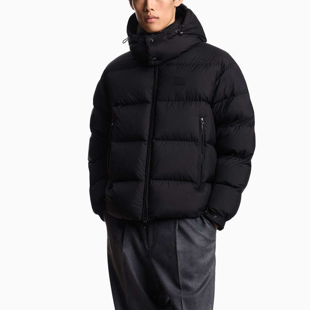Ripstop nylon quilted downjacket