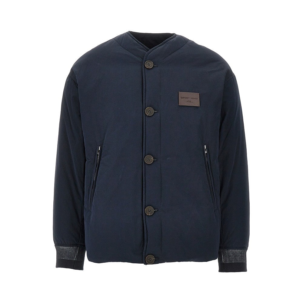Waxed nylon downjacket