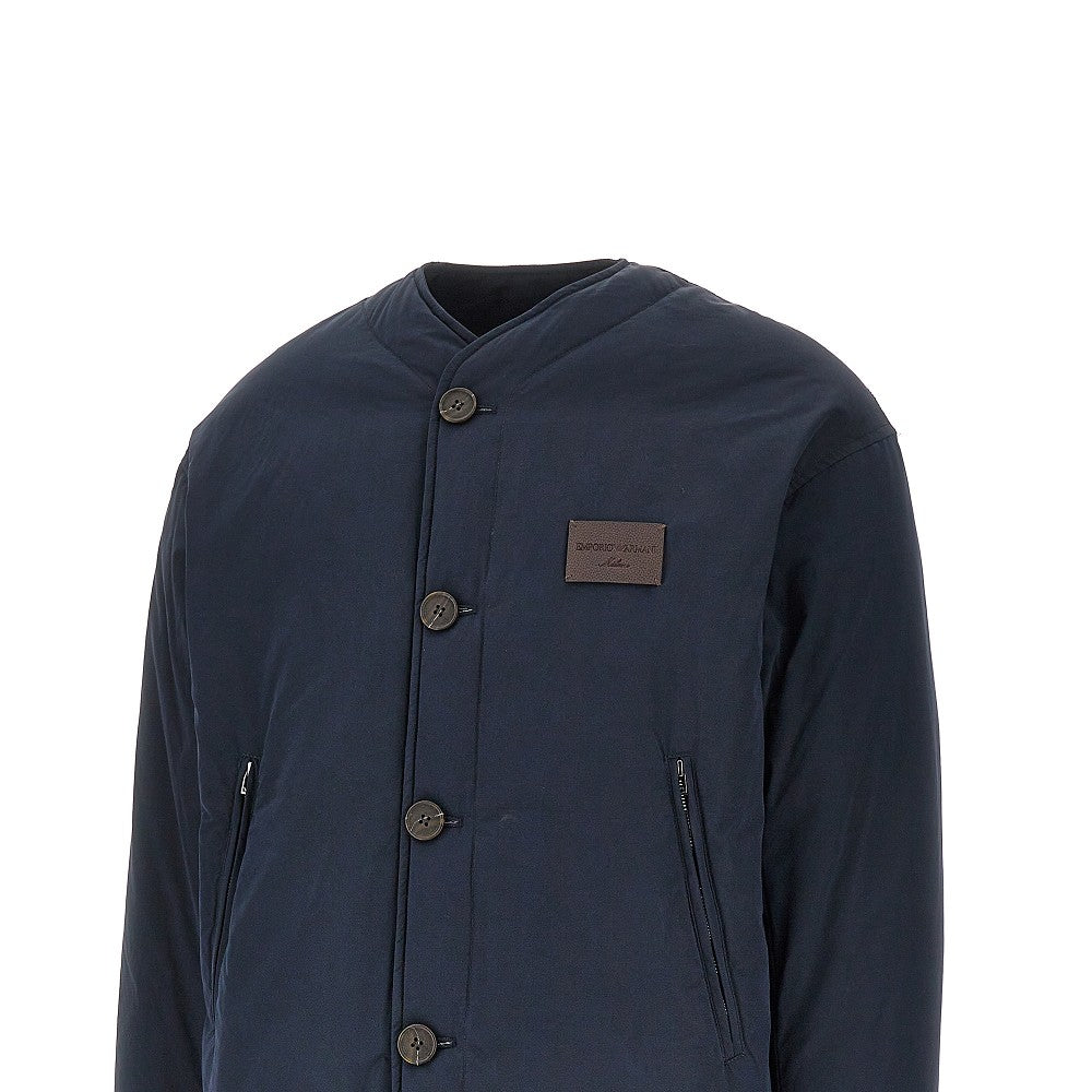 Waxed nylon downjacket