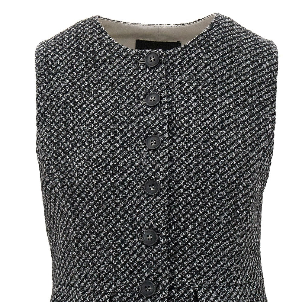Jacquard wool-blend vest