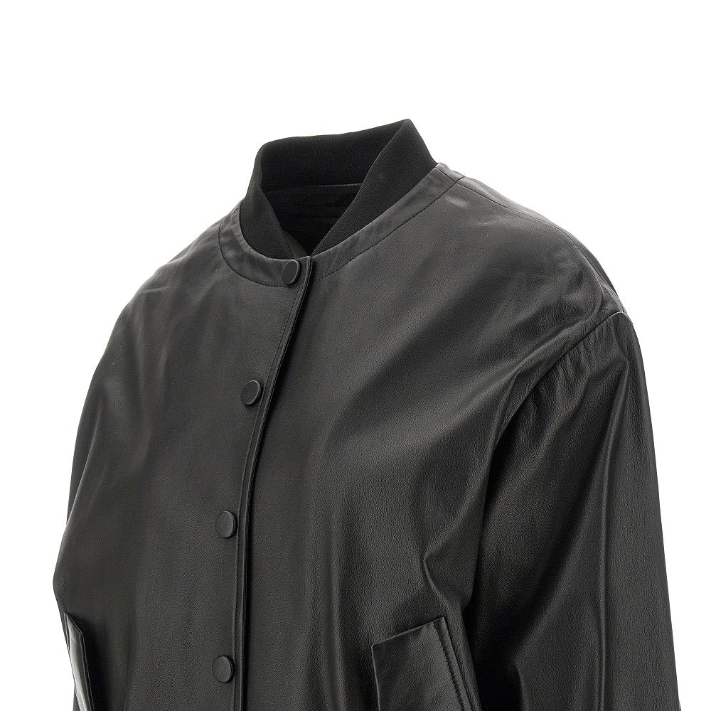 Nappa leather bomber jacket