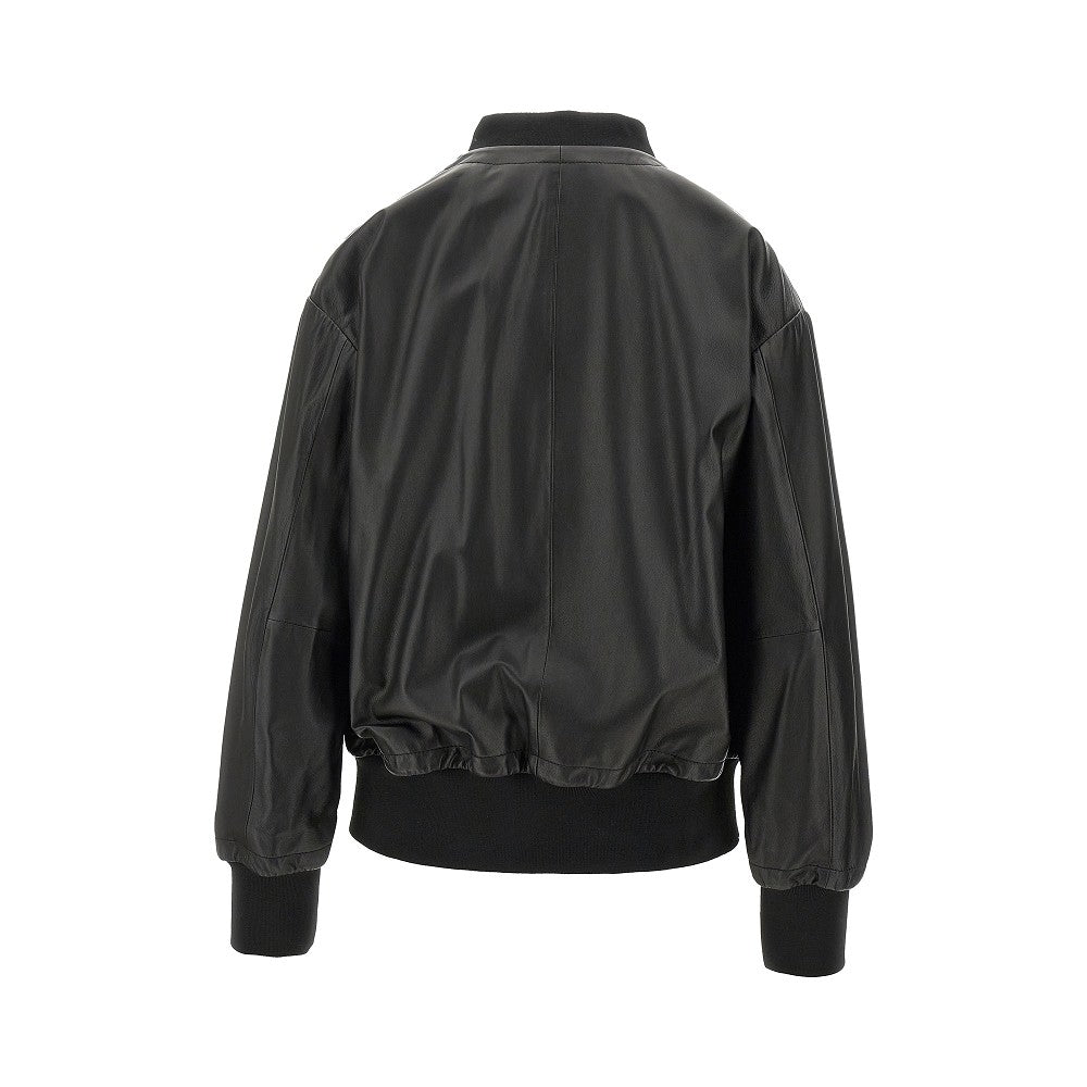 Nappa leather bomber jacket