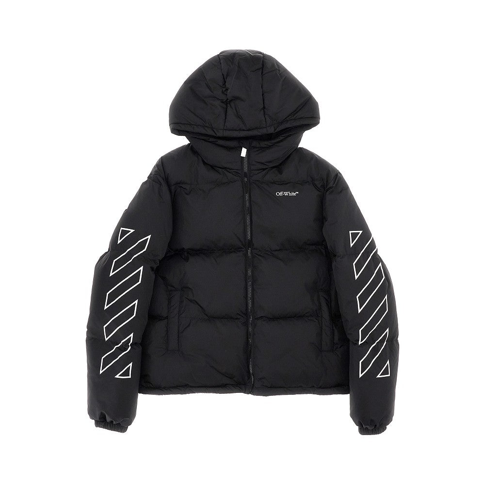 Diag print down jacket