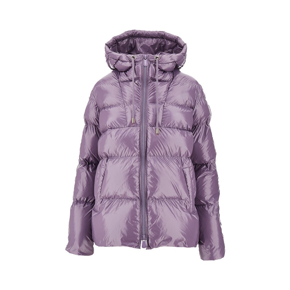 Glossy coated nylon down jacket