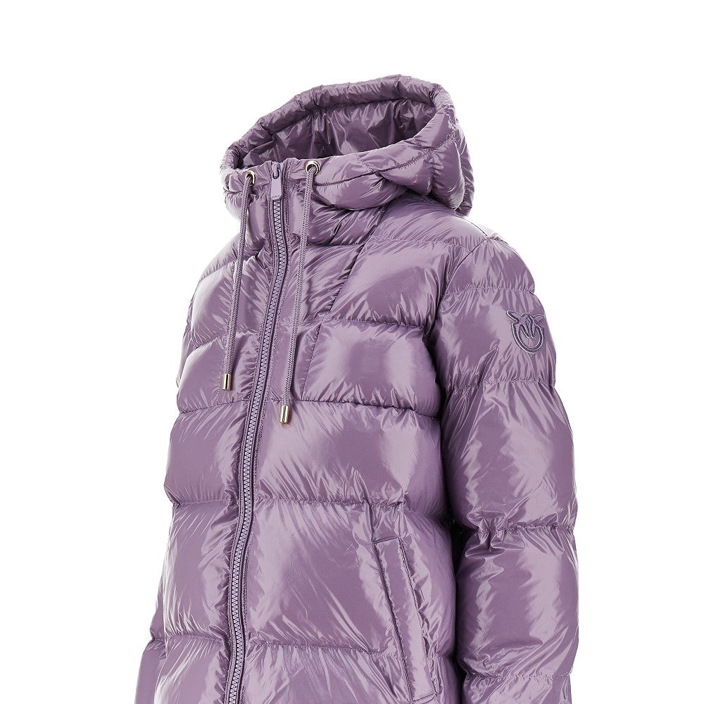 Glossy coated nylon down jacket