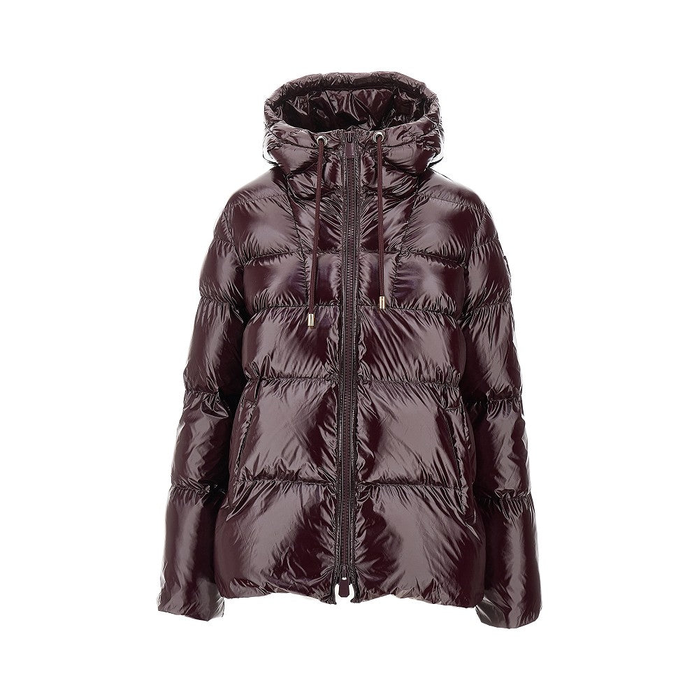 Glossy coated nylon down jacket