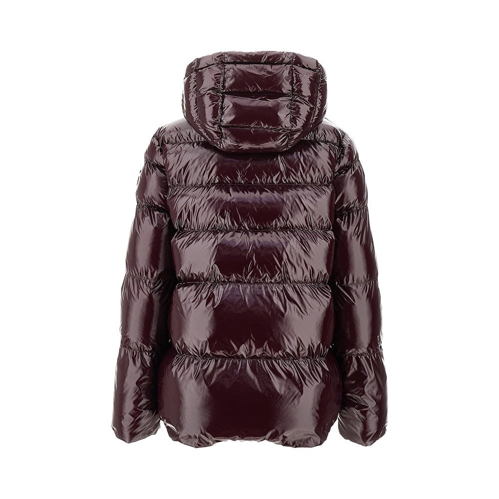 Glossy coated nylon down jacket
