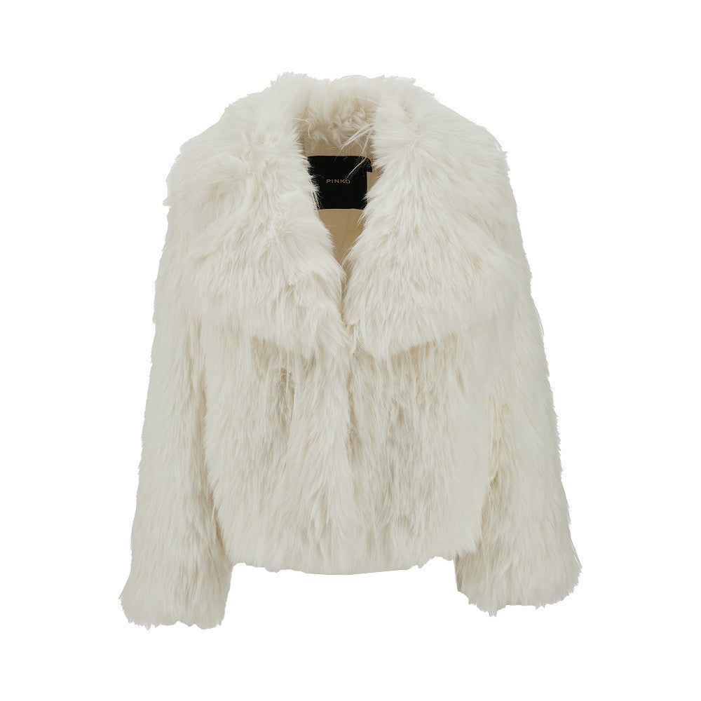 Faux fur short peacoat