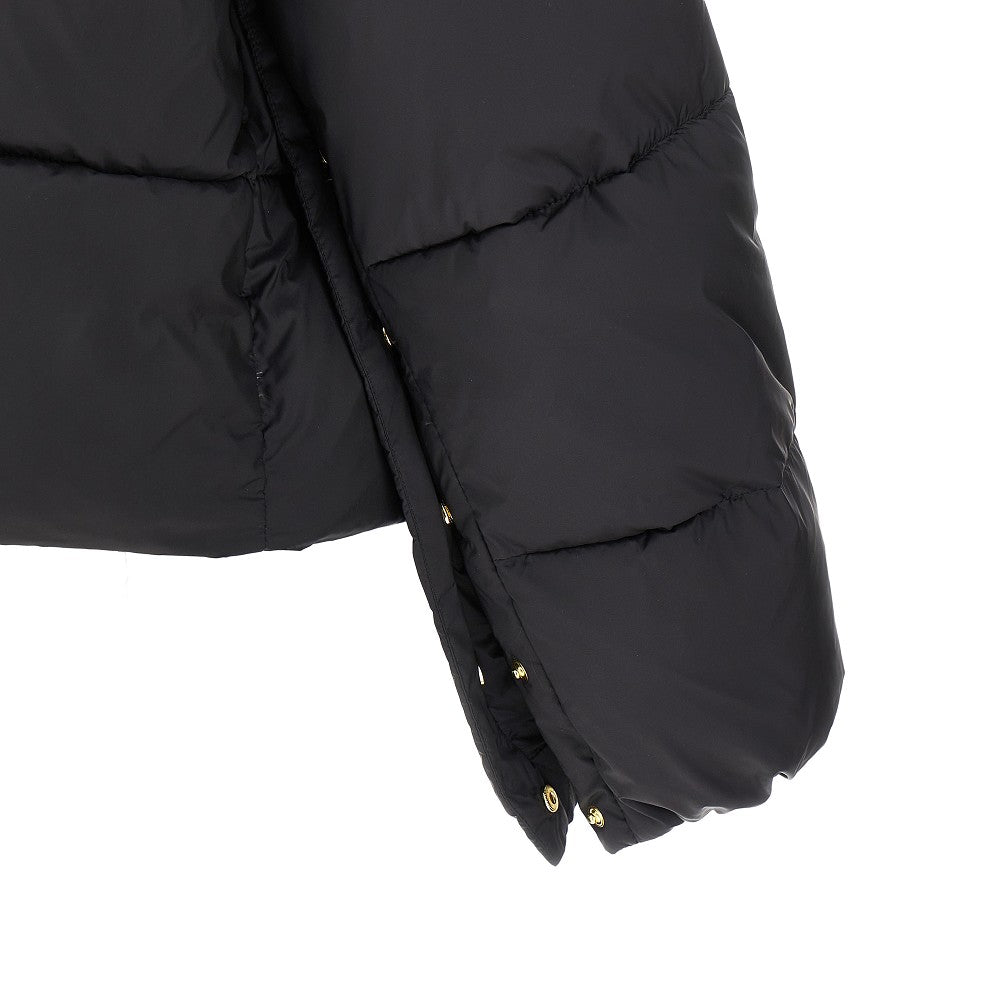 Hooded nylon down jacket