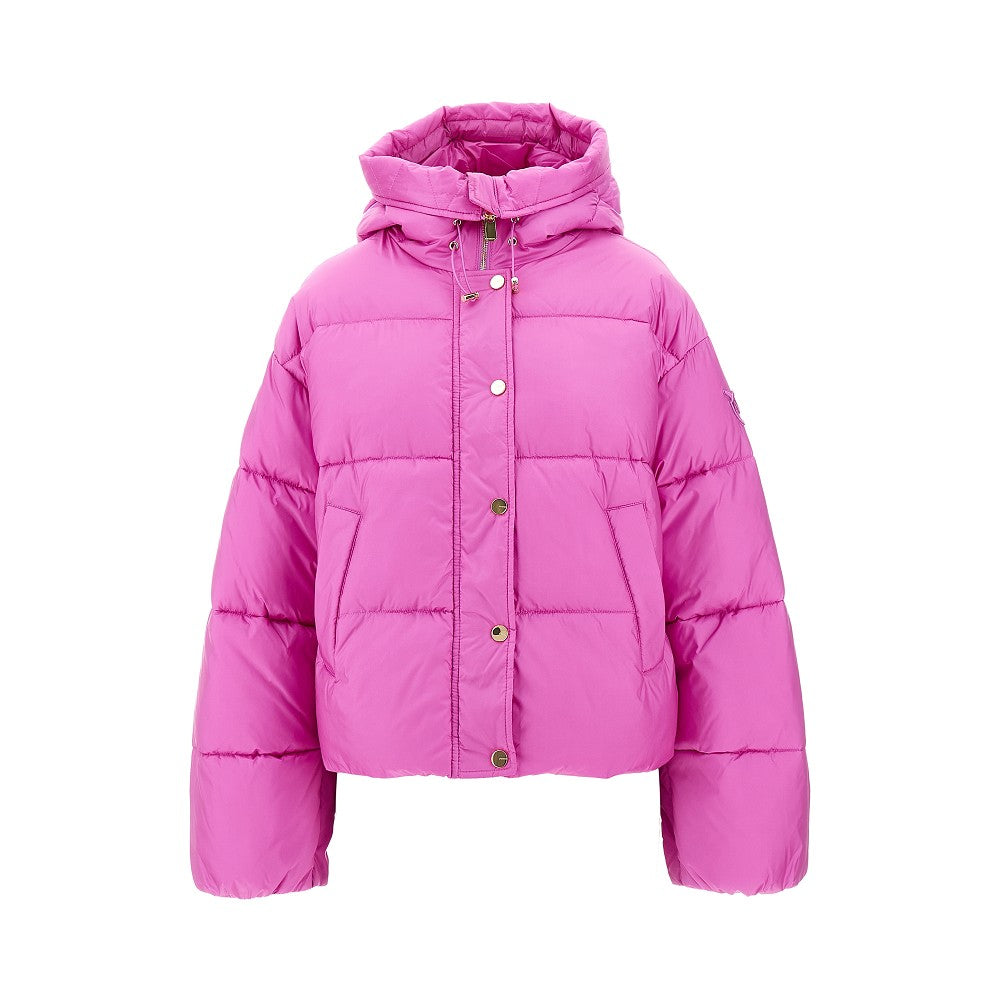 Hooded nylon down jacket