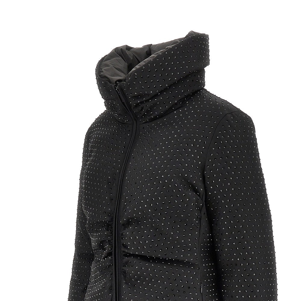 Giubbino imbottito con strass all-over