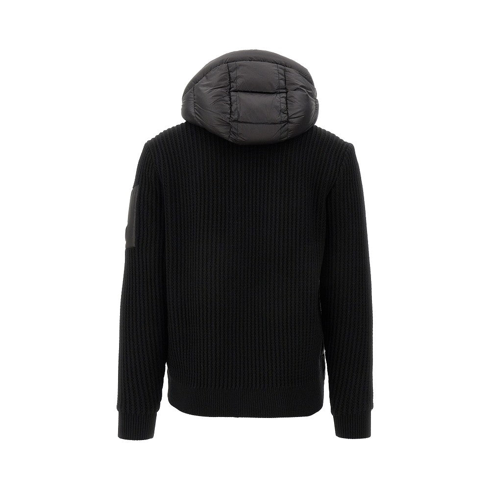 Giacca in lana a coste e nylon