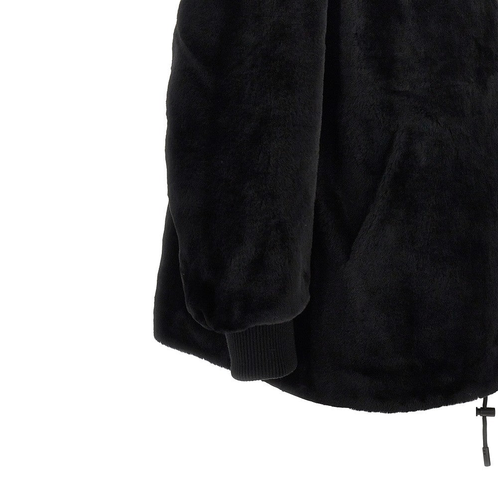 Blouson reversibile in shearling e twill