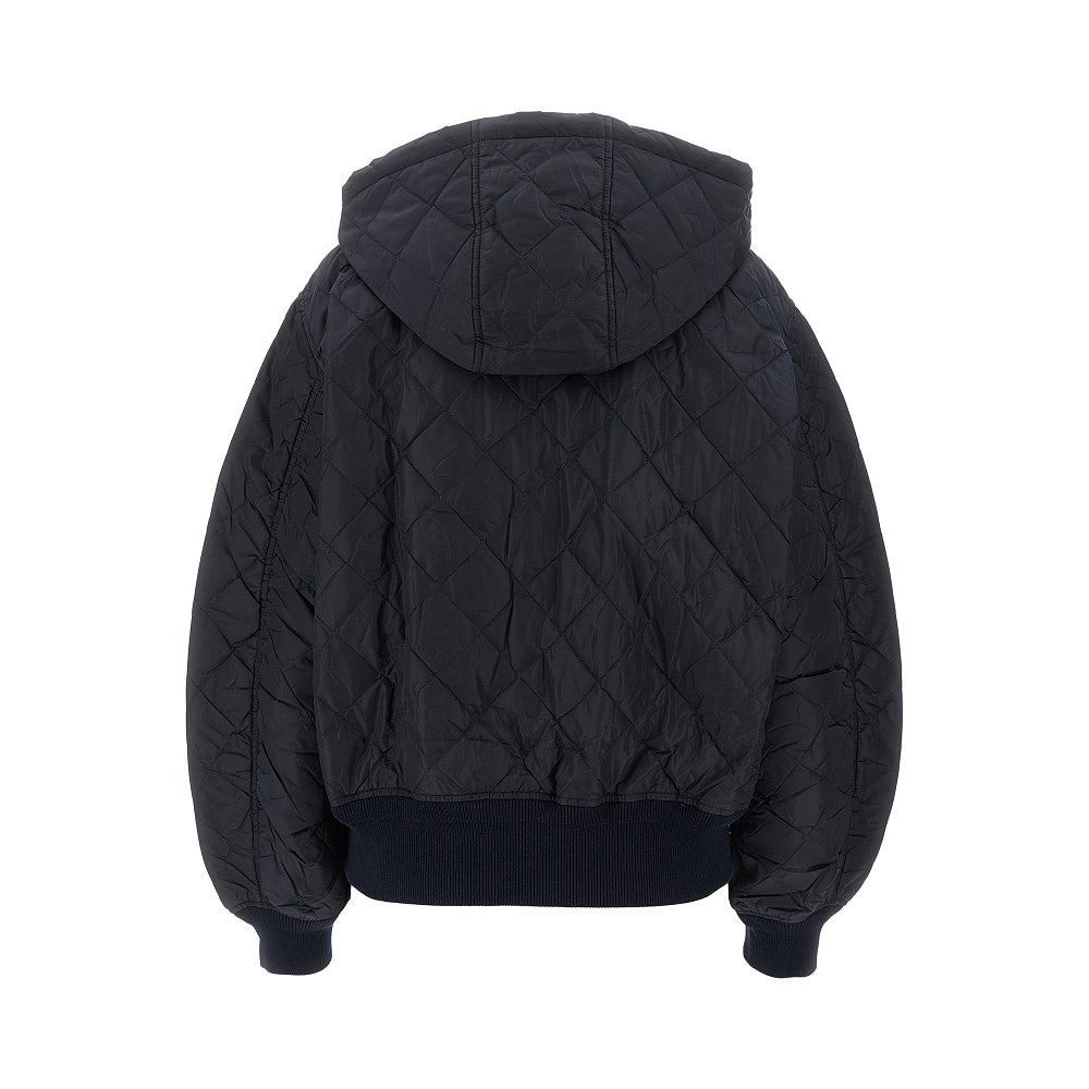 Quilted Re-Nylon hooded blouson jacket
