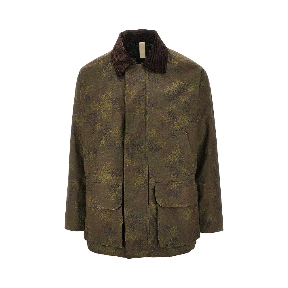 Giacca in cotone cerato camouflage
