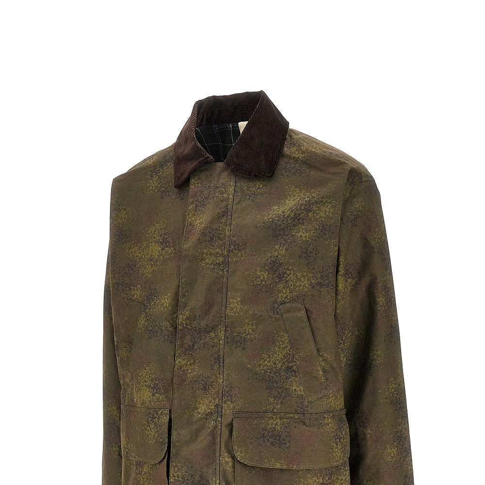Giacca in cotone cerato camouflage