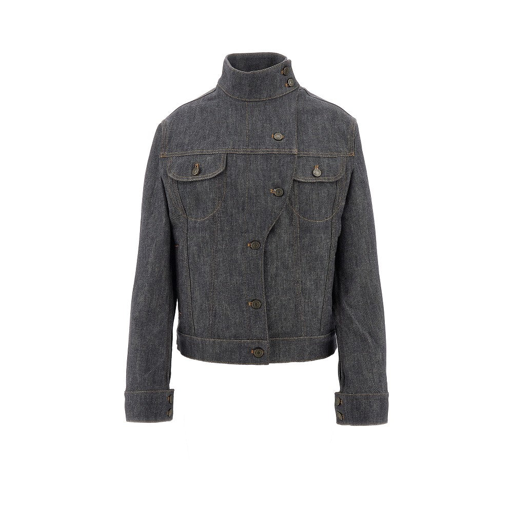 Denim oversized Motorcycle jacket