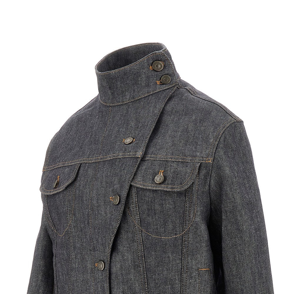 Denim oversized Motorcycle jacket