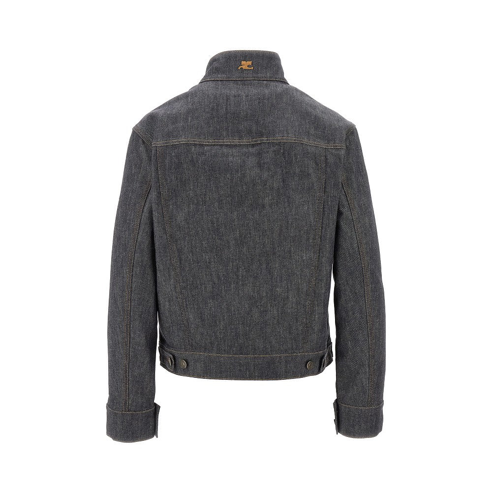 Denim oversized Motorcycle jacket