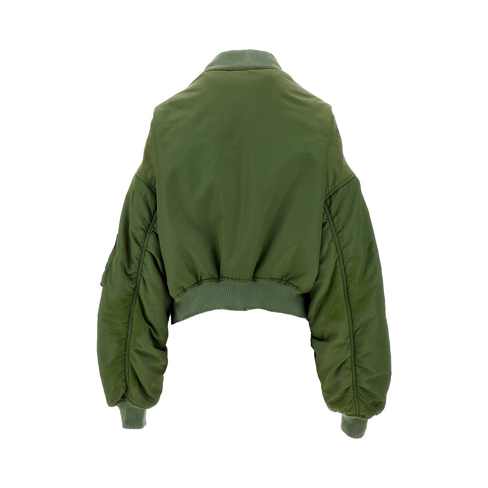 Bomber oversize con effetto consumato