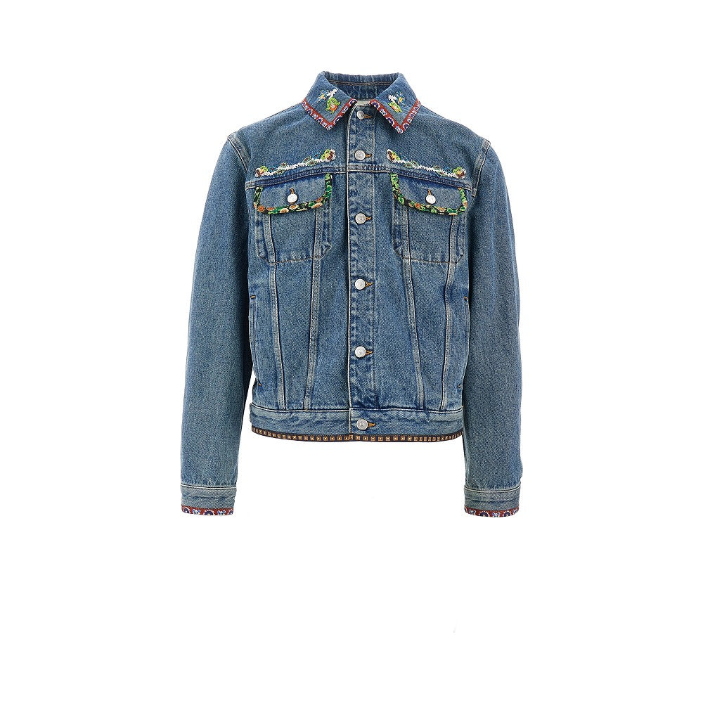Embroidered denim jacket