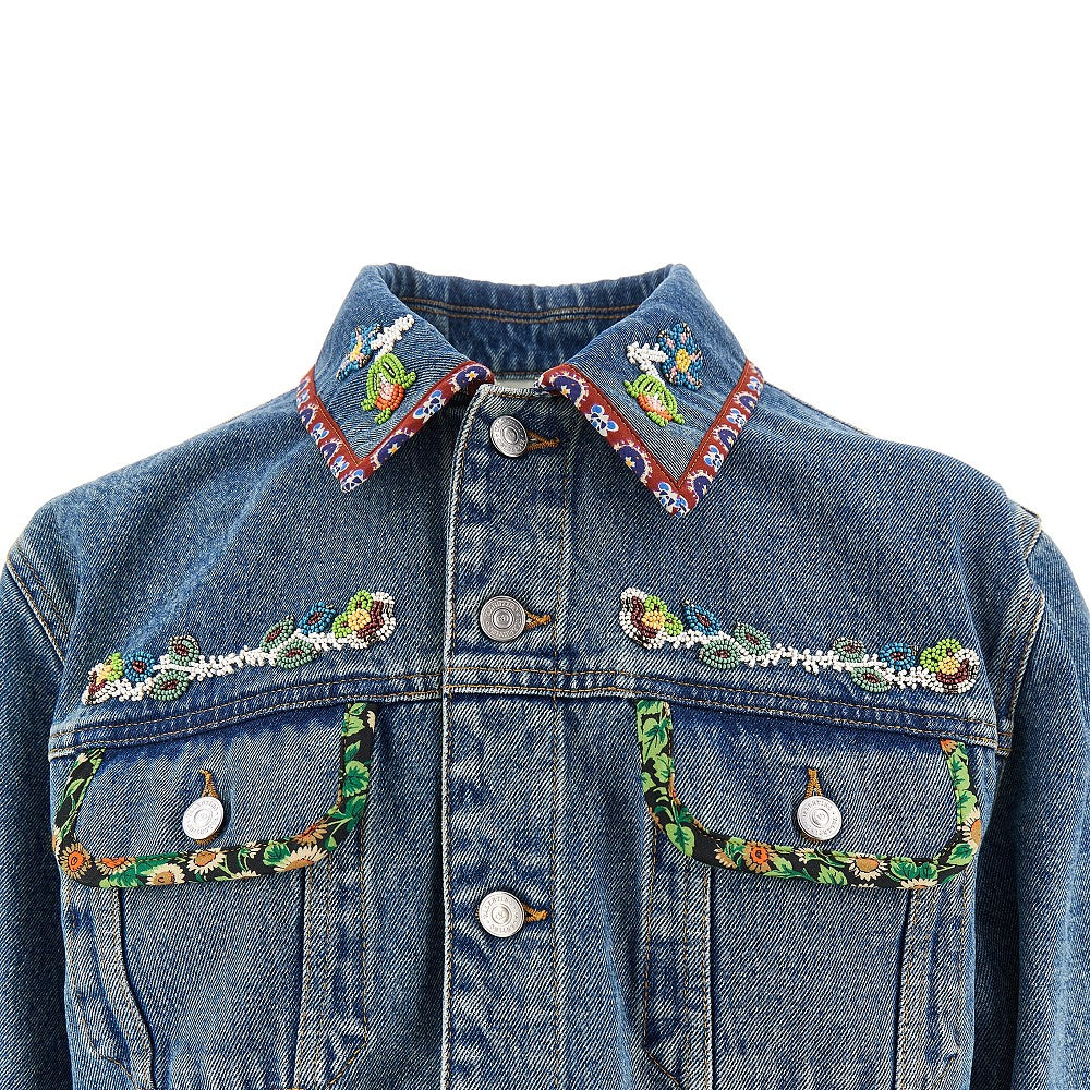 Embroidered denim jacket