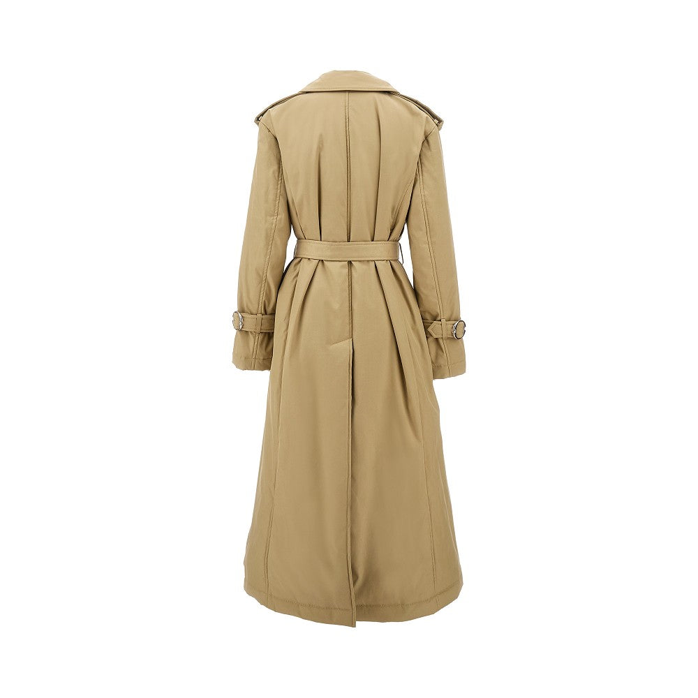 Trench lungo in misto cotone imbottito