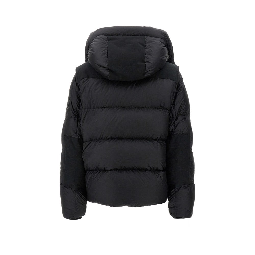 Down jacket with detachable sleeves