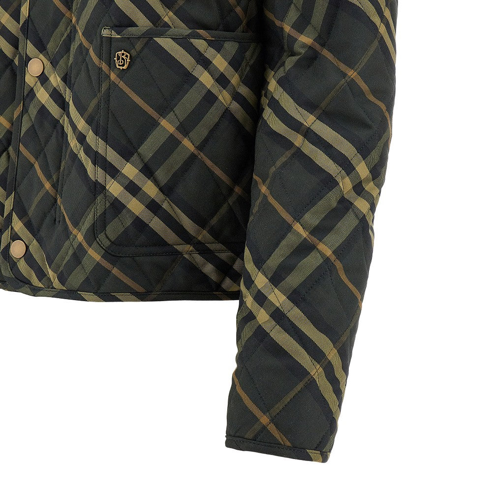 Quilted Check twill country jacket