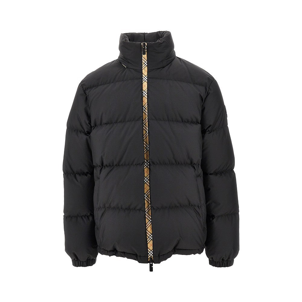 Piumino con finiture Check