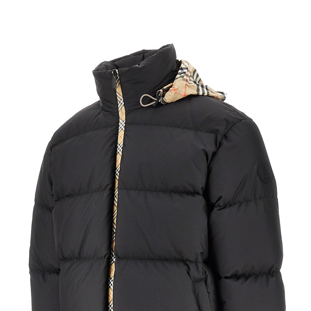 Piumino con finiture Check