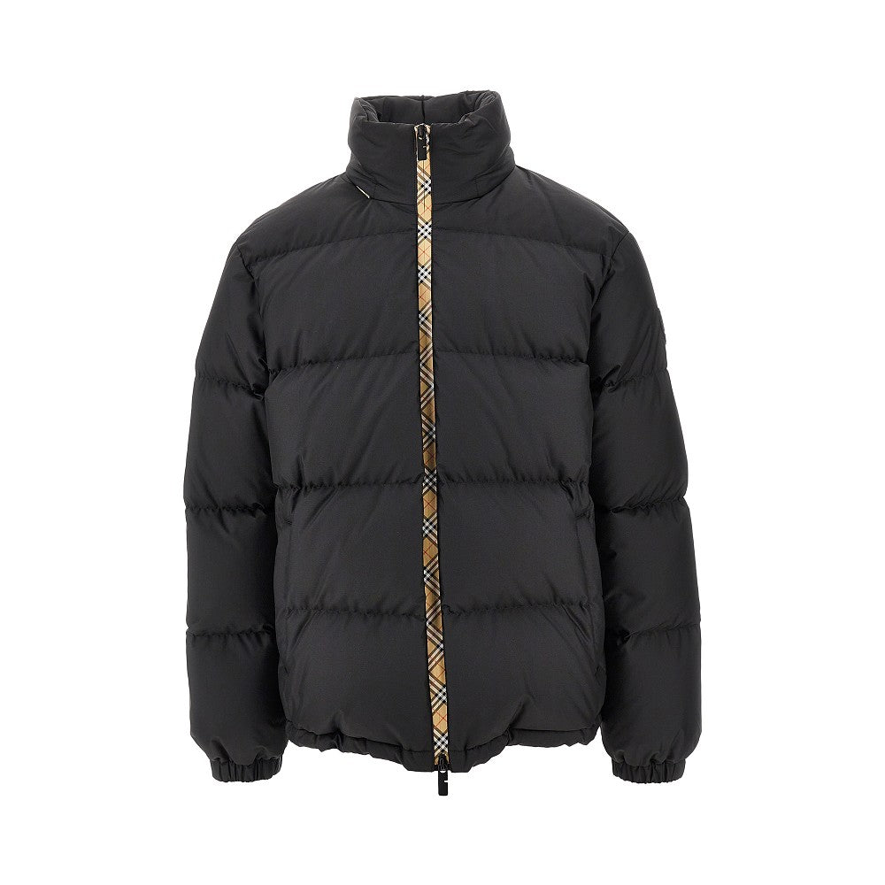 Piumino con finiture Check