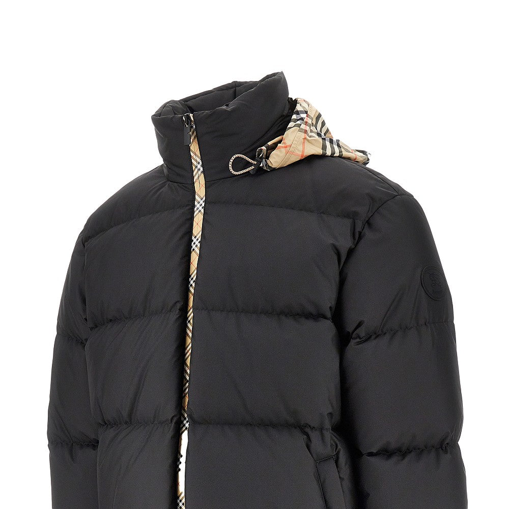 Piumino con finiture Check