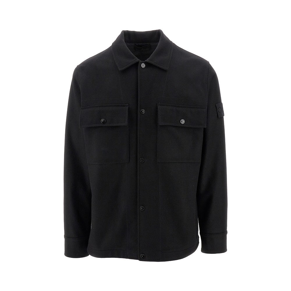 Overshirt in misto lana 'Ghost'