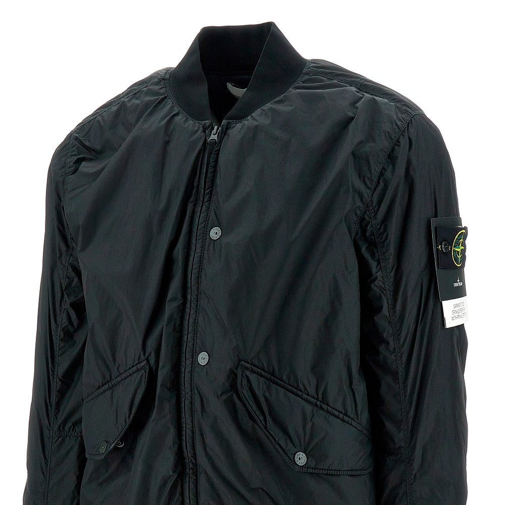 Bomber in Garment Dyed Crinkle Reps R-Ny