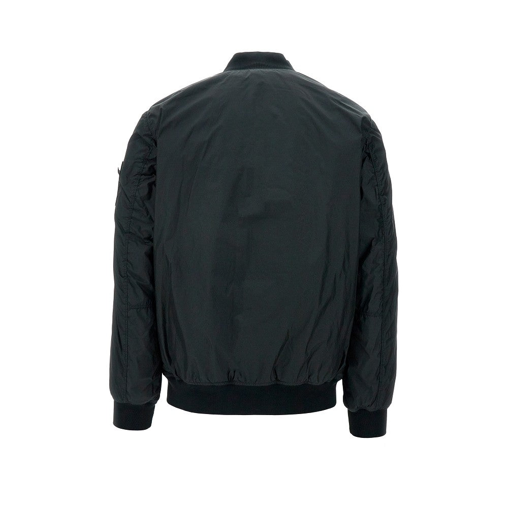 Bomber in Garment Dyed Crinkle Reps R-Ny