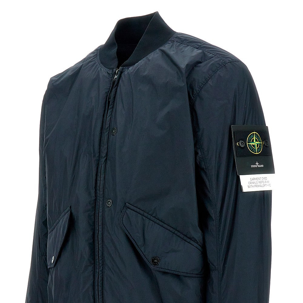 Bomber in Garment Dyed Crinkle Reps R-Ny
