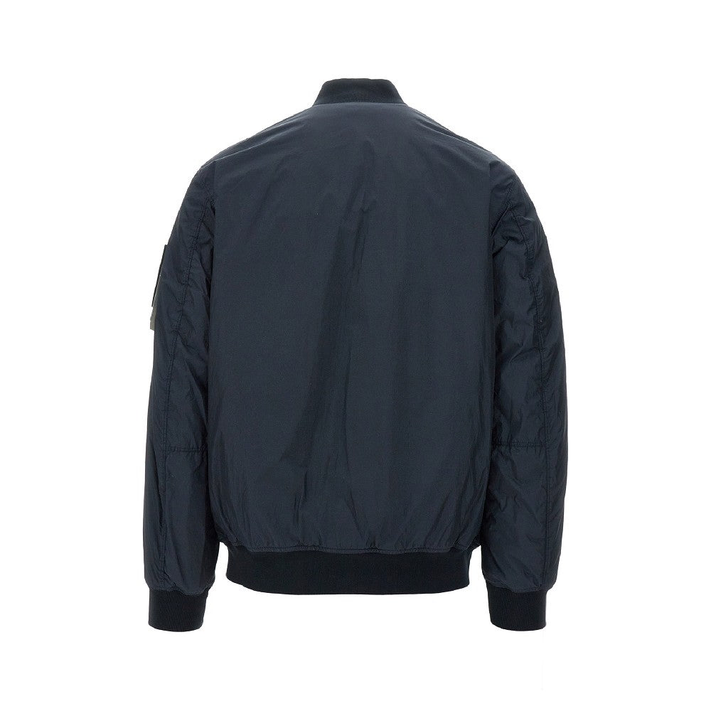 Bomber in Garment Dyed Crinkle Reps R-Ny