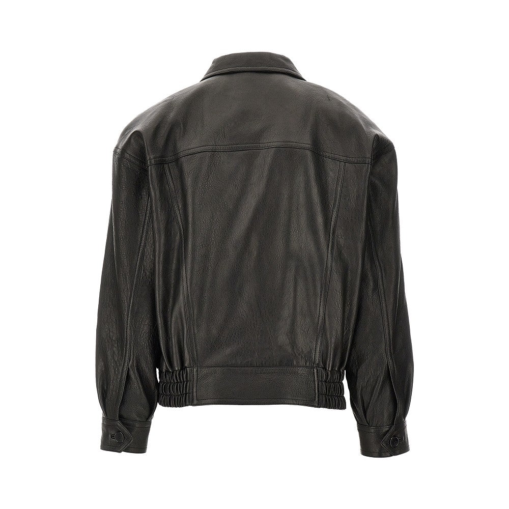 Nappa leather bomber jacket