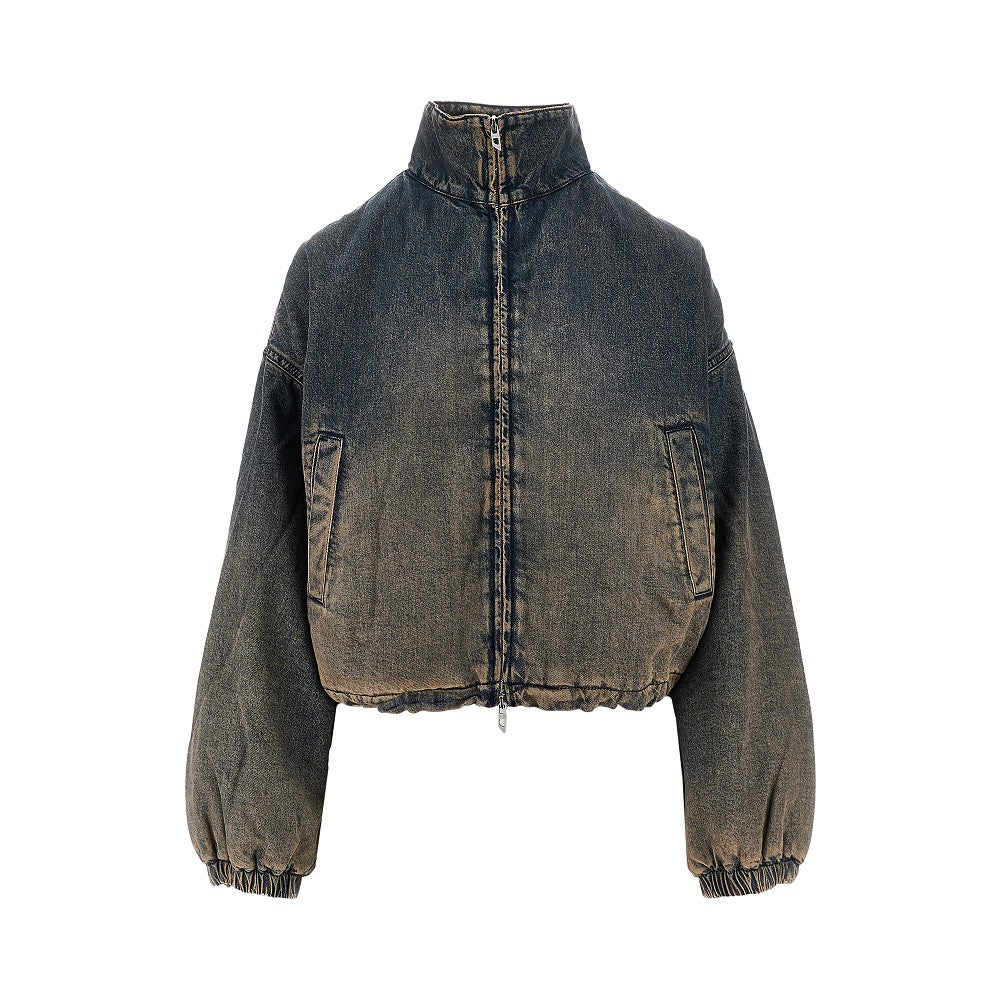 Dégradé denim bomber jacket