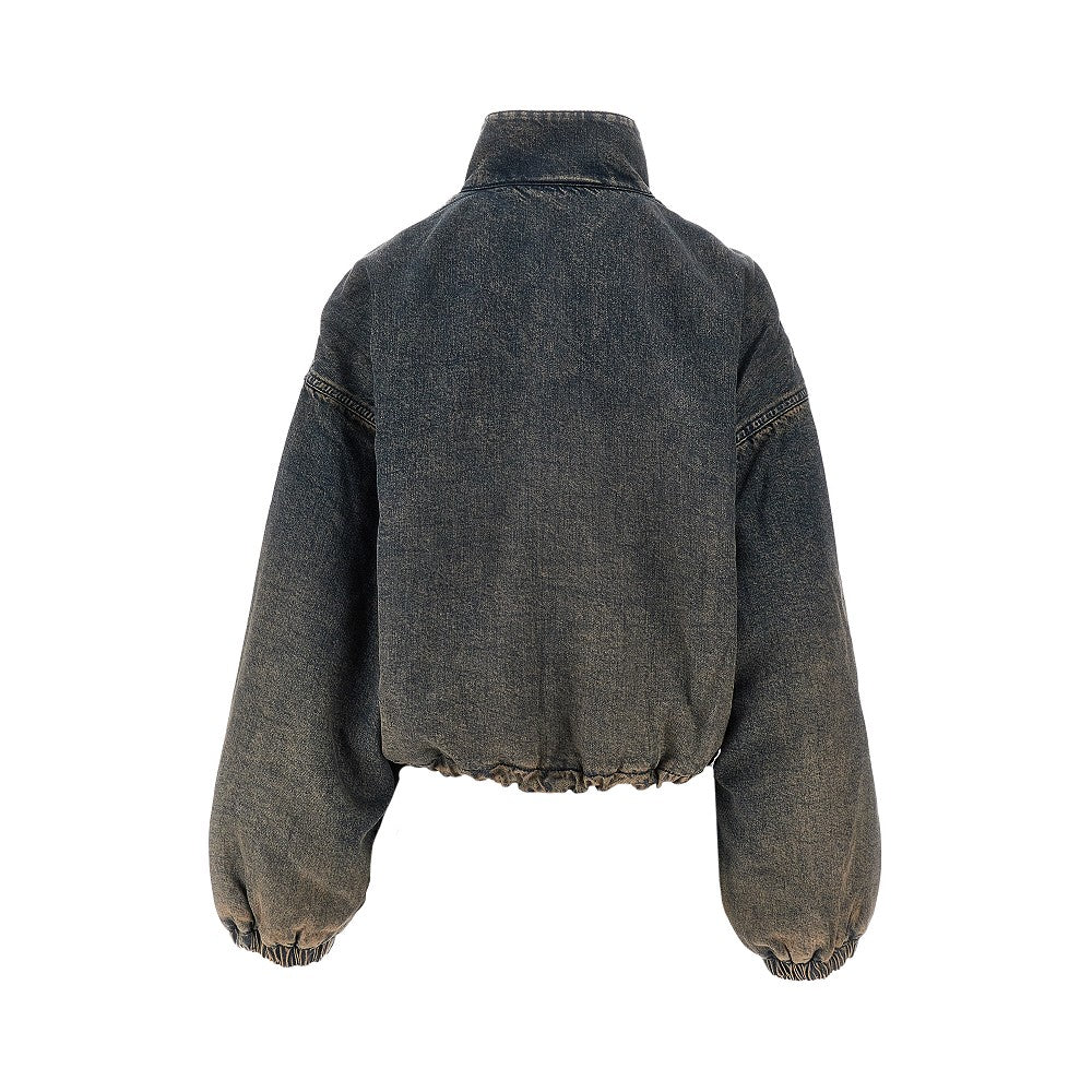 Dégradé denim bomber jacket