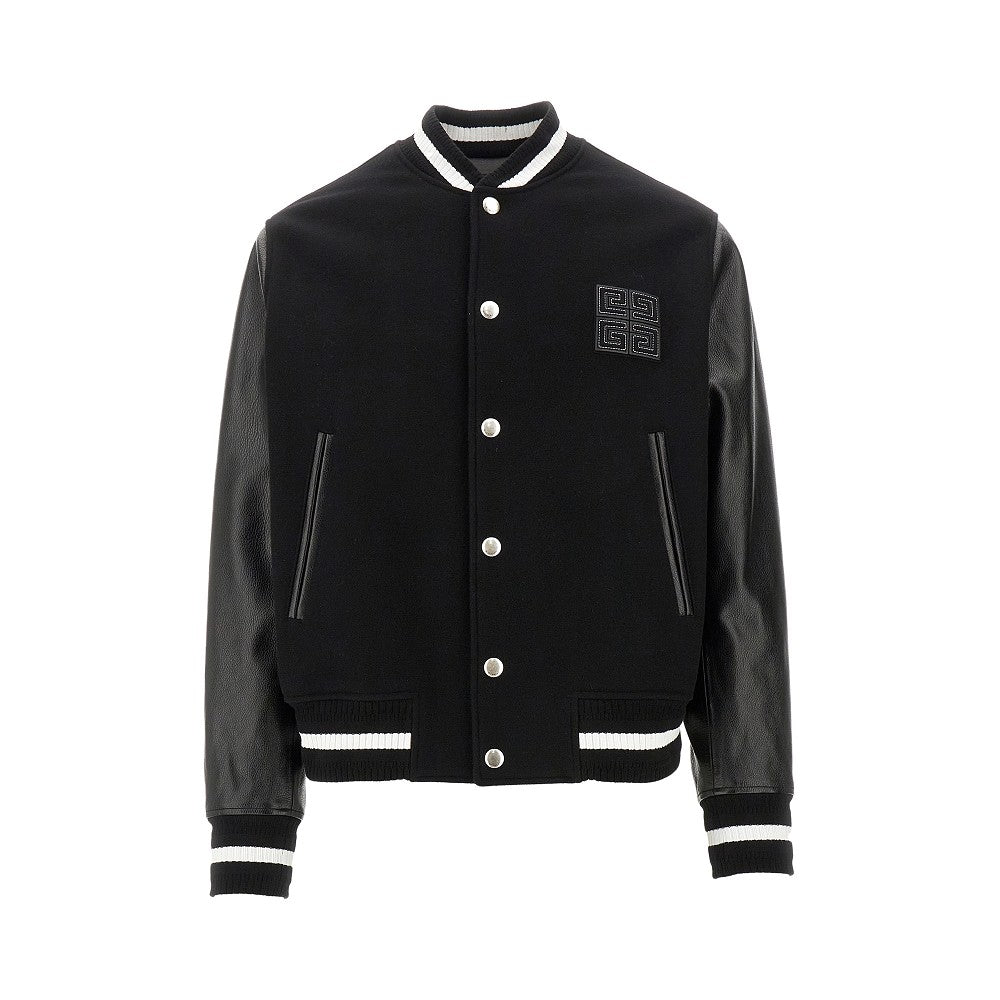 Varsity jacket '4G' in lana e pelle