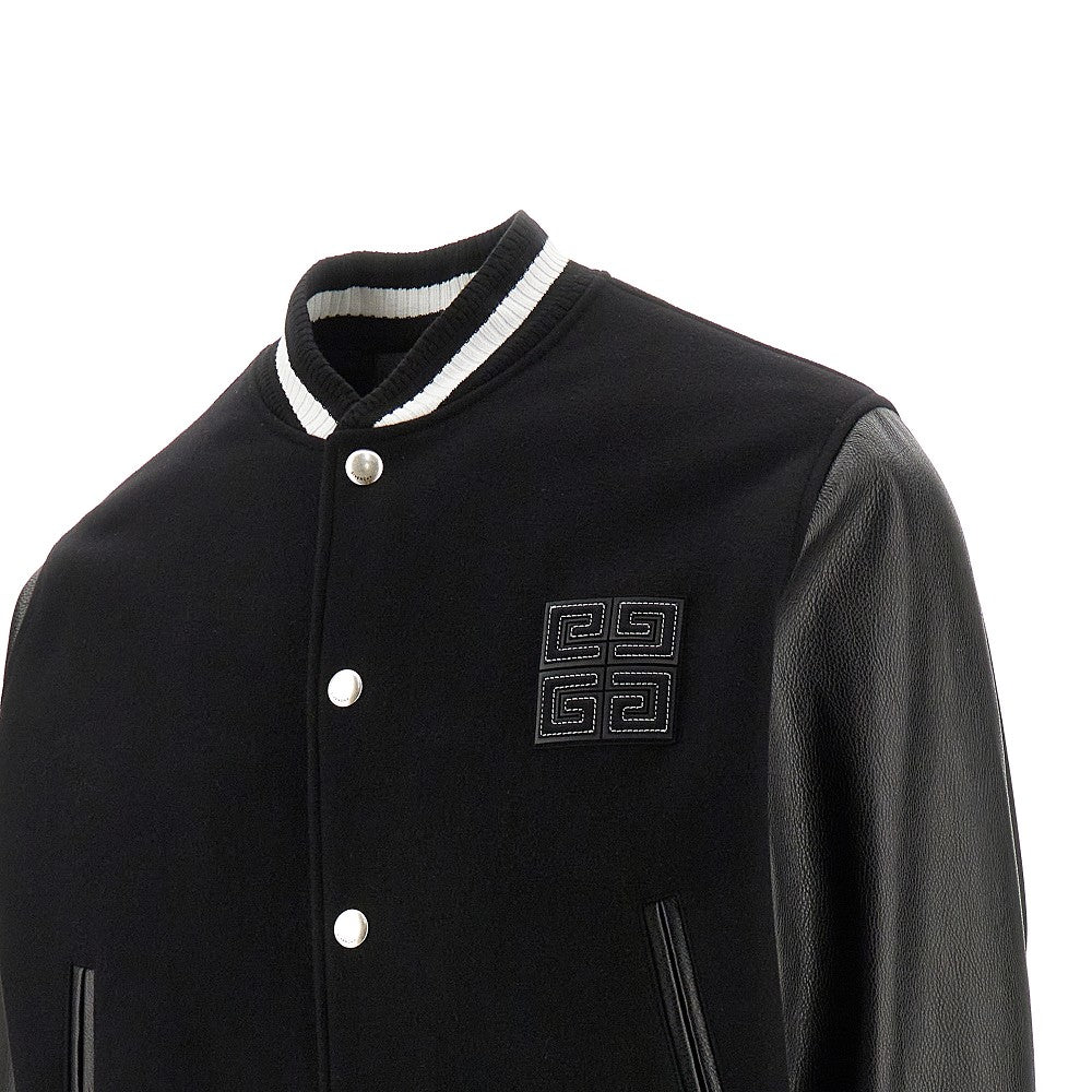 Varsity jacket '4G' in lana e pelle