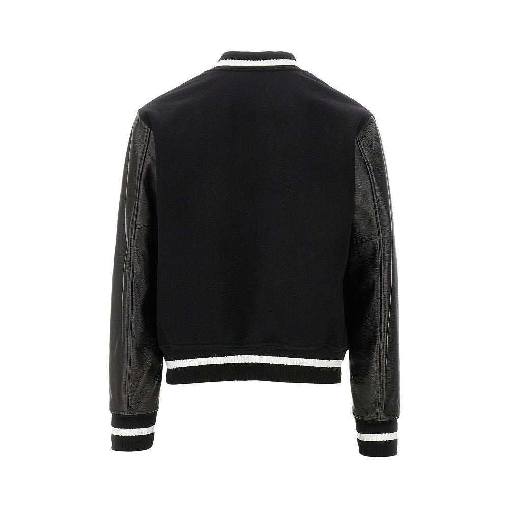 Varsity jacket '4G' in lana e pelle