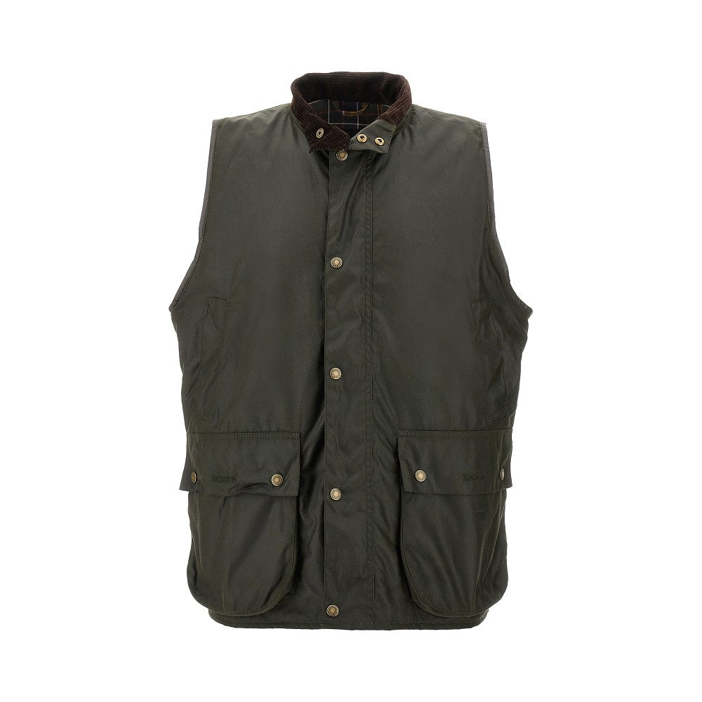 Waxed cotton vest