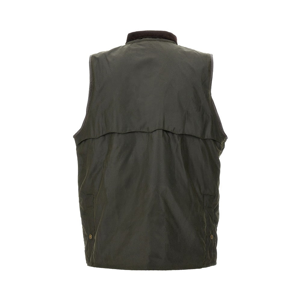 Waxed cotton vest