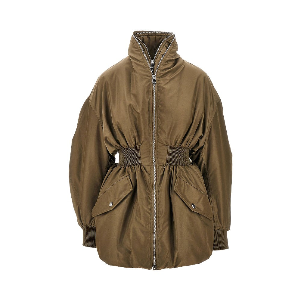 Padded jacket with shawl collar