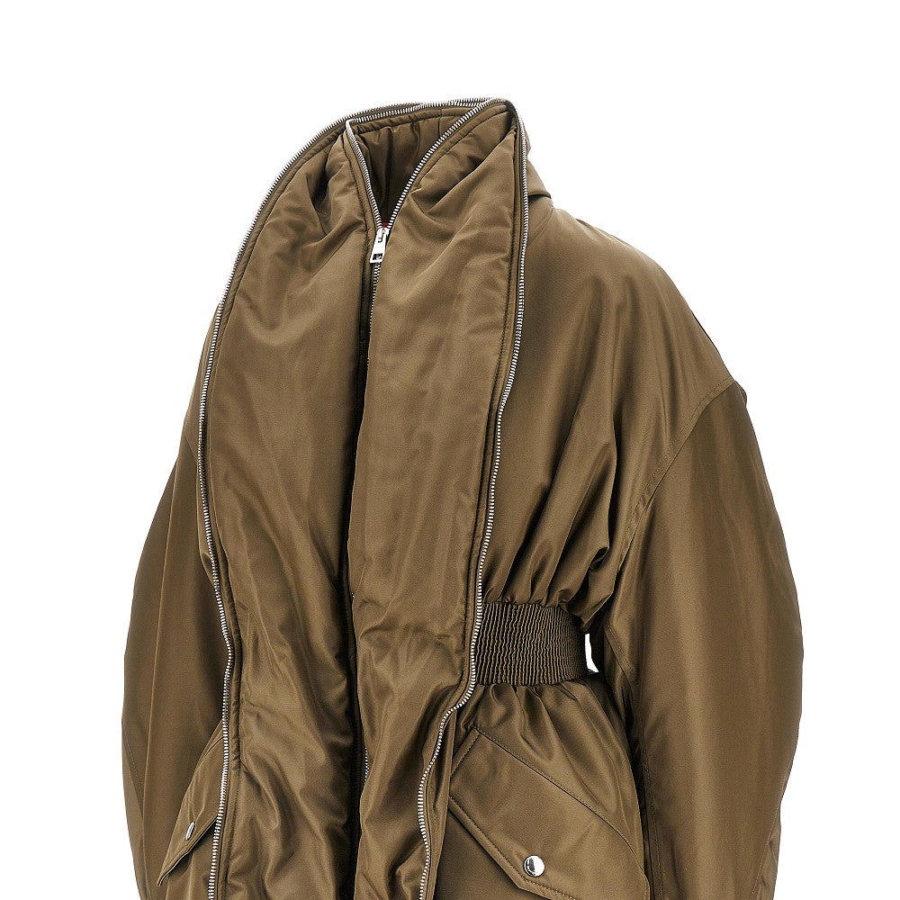 Padded jacket with shawl collar
