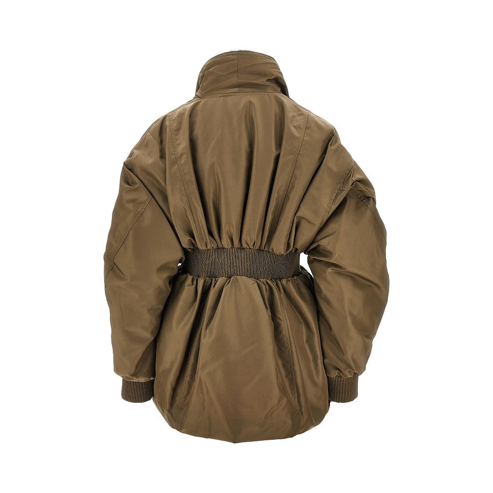 Padded jacket with shawl collar