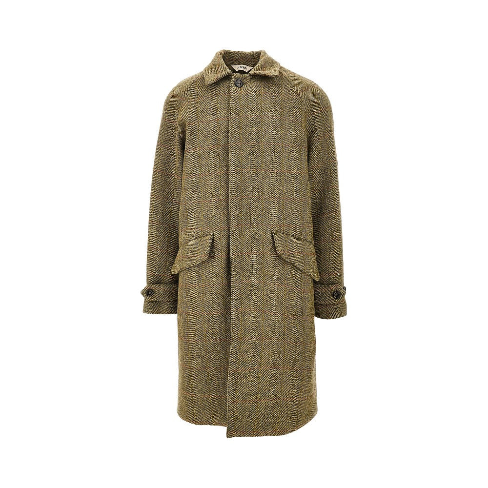 'Wright' chevron wool coat